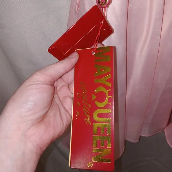 May Queen Couture V Neck Sleeveless Fit and Flare Short Dress Sz 18 NEW - Picture 10 of 16